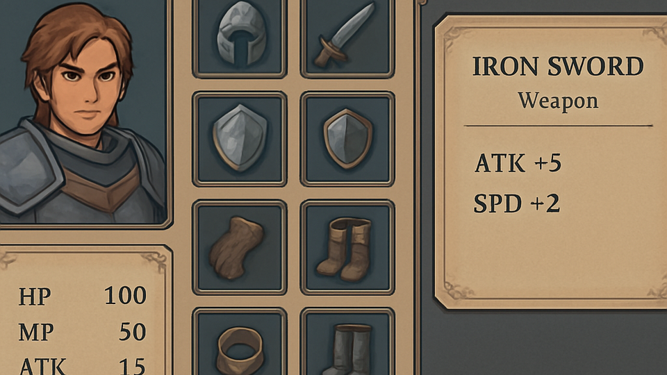 Inventory & Equipment Screen reference